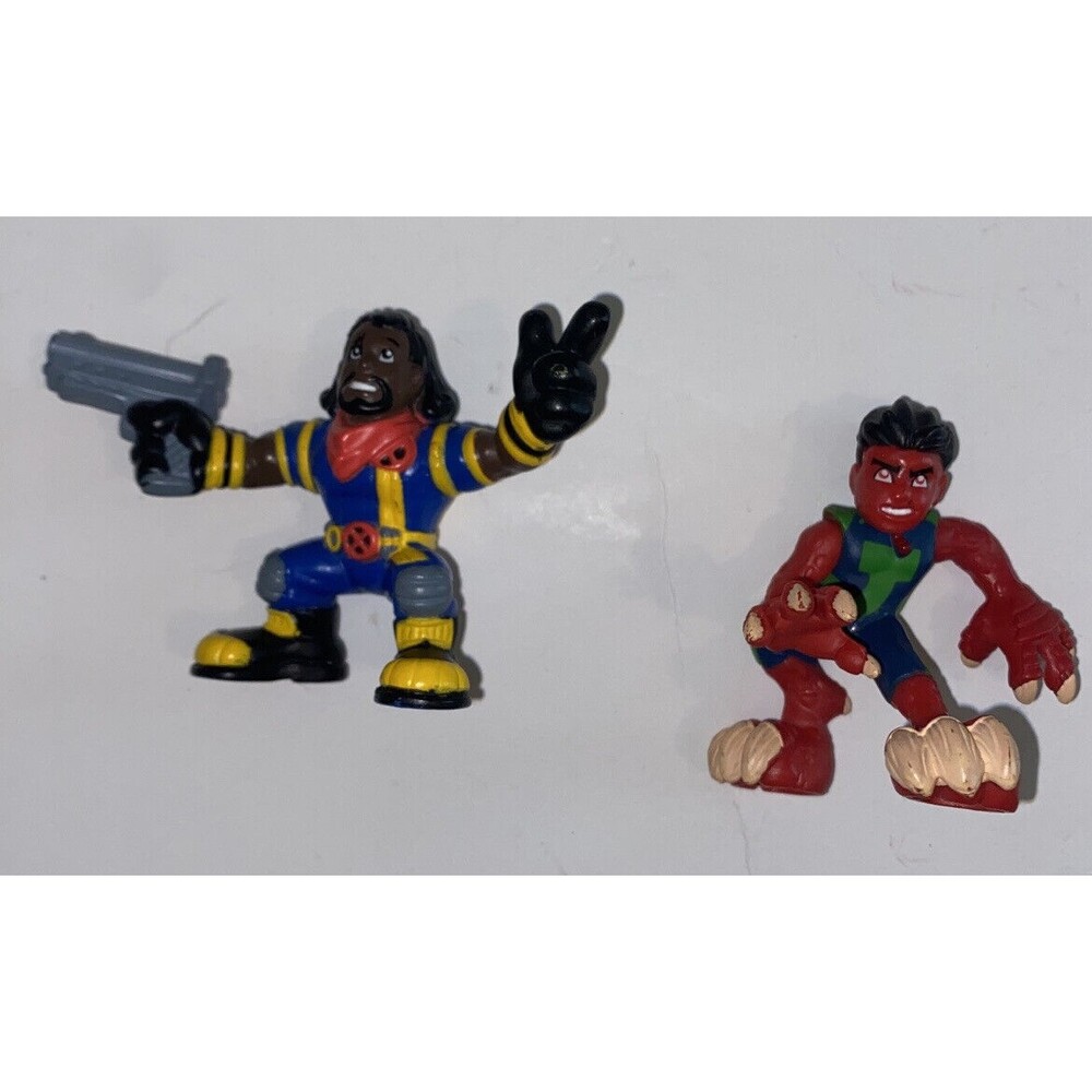Hasbro Super Hero Squad Marvel Figure X-men Bishop Reptil Beast Boy Lot Red